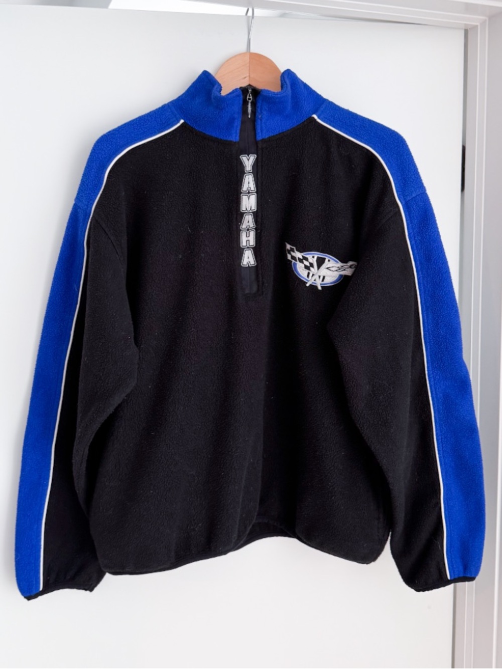 Vintage 90s Yamaha Racing Quarter Zip Fleece Pullover Mens L Made In Canada